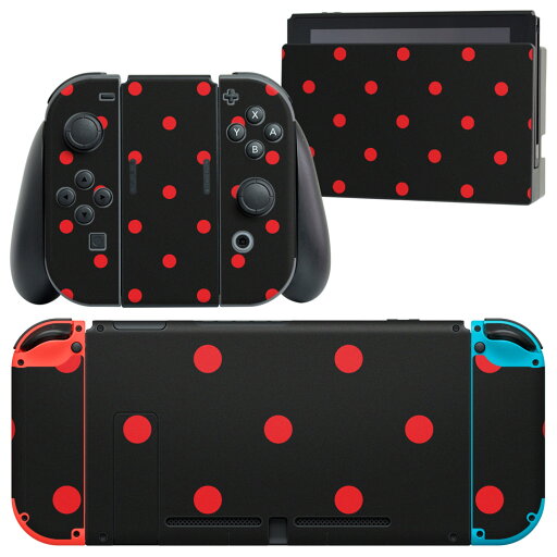 igsticker Nintendo Switch 用 デザインスキンシール 任天堂 ニンテンドー スイッチ 専用 本体ドック Joy-Con Joycon ジョイコン 専用 ゲーム機 カバー アクセサリー フィルム ステッカー 012333 赤 黒 ドット igsticker Nintendo Switch 用 デザインスキンシール 任天堂 ニンテンドー スイッチ 専用 本体ドック Joy-Con Joycon ジョイコン 専用 ゲーム機 カバー アクセサリー フィルム ステッカー 012333 赤 黒 ドット