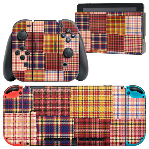 igsticker Nintendo Switch 用 デザインスキンシール 任天堂 ニンテンドー スイッチ 専用 本体ドック Joy-Con Joycon ジョイコン 専用 ゲーム機 カバー アクセサリー フィルム ステッカー 012412 チェック カラフル キルティング igsticker Nintendo Switch 用 デザインスキンシール 任天堂 ニンテンドー スイッチ 専用 本体ドック Joy-Con Joycon ジョイコン 専用 ゲーム機 カバー アクセサリー フィルム ステッカー 012412 チェック カラフル キルティング