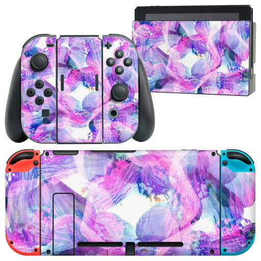 igsticker Nintendo Switch 用 デザインスキンシール 任天堂 ニンテンドー スイッチ 専用 本体ドック Joy-Con Joycon ジョイコン 専用 ゲーム機 カバー アクセサリー フィルム ステッカー 012529 紫 ピンク 水彩 igsticker Nintendo Switch 用 デザインスキンシール 任天堂 ニンテンドー スイッチ 専用 本体ドック Joy-Con Joycon ジョイコン 専用 ゲーム機 カバー アクセサリー フィルム ステッカー 012529 紫 ピンク 水彩