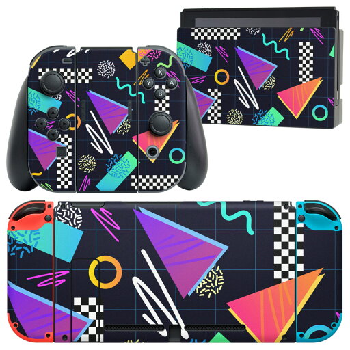 igsticker Nintendo Switch 用 デザインスキンシール 任天堂 ニンテンドー スイッチ 専用 本体ドック Joy-Con Joycon ジョイコン 専用 ゲーム機 カバー アクセサリー フィルム ステッカー 012557 丸 三角 柄 igsticker Nintendo Switch 用 デザインスキンシール 任天堂 ニンテンドー スイッチ 専用 本体ドック Joy-Con Joycon ジョイコン 専用 ゲーム機 カバー アクセサリー フィルム ステッカー 012557 丸 三角 柄