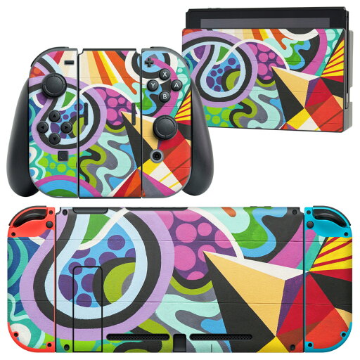 igsticker Nintendo Switch 用 デザインスキンシール 任天堂 ニンテンドー スイッチ 専用 本体ドック Joy-Con Joycon ジョイコン 専用 ゲーム機 カバー アクセサリー フィルム ステッカー 012660 柄 カラフル igsticker Nintendo Switch 用 デザインスキンシール 任天堂 ニンテンドー スイッチ 専用 本体ドック Joy-Con Joycon ジョイコン 専用 ゲーム機 カバー アクセサリー フィルム ステッカー 012660 柄 カラフル