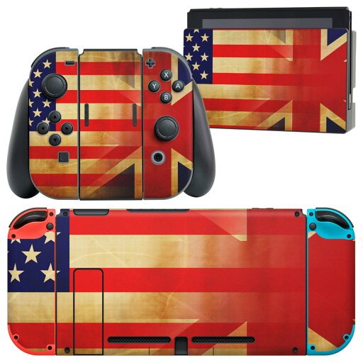igsticker Nintendo Switch 用 デザインスキンシール 任天堂 ニンテンドー スイッチ 専用 本体ドック Joy-Con Joycon ジョイコン 専用 ゲーム機 カバー アクセサリー フィルム ステッカー 012669 アメリカ イギリス アンティーク