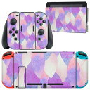 igsticker Nintendo Switch 用 デザインスキンシール 任天堂 ニンテンドー スイッチ 専用 本体ドック Joy-Con Joycon ジョイコン 専用 ゲーム機 カバー アクセサリー フィルム ステッカー 012694 パステル 水彩