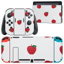 igsticker Nintendo Switch 用 デザインスキンシール 任天堂 ニンテンドー スイッチ 専用 本体ドック Joy-Con Joycon ジョイコン 専用 ゲーム機 カバー アクセサリー フィルム ステッカー 012729 リンゴ 果物 マーク(2)