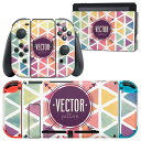 igsticker Nintendo Switch 用 デザインスキンシール 任天堂 ニンテンドー スイッチ 専用 本体ドック Joy-Con Joycon ジョイコン 専用 ゲーム機 カバー アクセサリー フィルム ステッカー 012822 三角 英語 記号(2)