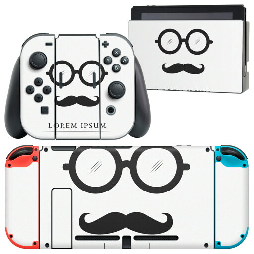 igsticker Nintendo Switch 用 デザインスキンシール 任天堂 ニンテンドー スイッチ 専用 本体ドック Joy-Con Joycon ジョイコン 専用 ゲーム機 カバー アクセサリー フィルム ステッカー 012975 めがね ヒゲ 英字 igsticker Nintendo Switch 用 デザインスキンシール 任天堂 ニンテンドー スイッチ 専用 本体ドック Joy-Con Joycon ジョイコン 専用 ゲーム機 カバー アクセサリー フィルム ステッカー 012975 めがね ヒゲ 英字