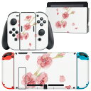 igsticker Nintendo Switch 用 デザインスキンシール 任天堂 ニンテンドー スイッチ 専用 本体ドック Joy-Con Joycon ジョイコン 専用 ゲーム機 カバー アクセサリー フィルム ステッカー 012987 花 木 水彩(2)
