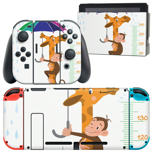 igsticker Nintendo Switch 用 デザインスキンシール 任天堂 ニンテンドー スイッチ 専用 本体ドック Joy-Con Joycon ジョイコン 専用 ゲーム機 カバー アクセサリー フィルム ステッカー 013253 動物 サル きりん igsticker Nintendo Switch 用 デザインスキンシール 任天堂 ニンテンドー スイッチ 専用 本体ドック Joy-Con Joycon ジョイコン 専用 ゲーム機 カバー アクセサリー フィルム ステッカー 013253 動物 サル きりん