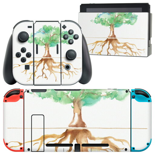 igsticker Nintendo Switch 用 デザインスキンシール 任天堂 ニンテンドー スイッチ 専用 本体ドック Joy-Con Joycon ジョイコン 専用 ゲーム機 カバー アクセサリー フィルム ステッカー 013277 木 水彩 絵 igsticker Nintendo Switch 用 デザインスキンシール 任天堂 ニンテンドー スイッチ 専用 本体ドック Joy-Con Joycon ジョイコン 専用 ゲーム機 カバー アクセサリー フィルム ステッカー 013277 木 水彩 絵