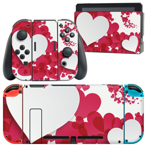 igsticker Nintendo Switch 用 デザインスキンシール 任天堂 ニンテンドー スイッチ 専用 本体ドック Joy-Con Joycon ジョイコン 専用 ゲーム機 カバー アクセサリー フィルム ステッカー 013279 ハート 赤 白 igsticker Nintendo Switch 用 デザインスキンシール 任天堂 ニンテンドー スイッチ 専用 本体ドック Joy-Con Joycon ジョイコン 専用 ゲーム機 カバー アクセサリー フィルム ステッカー 013279 ハート 赤 白