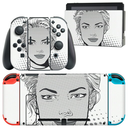 igsticker Nintendo Switch 用 デザインスキンシール 任天堂 ニンテンドー スイッチ 専用 本体ドック Joy-Con Joycon ジョイコン 専用 ゲーム機 カバー アクセサリー フィルム ステッカー 013418 女性 イラスト モノトーン igsticker Nintendo Switch 用 デザインスキンシール 任天堂 ニンテンドー スイッチ 専用 本体ドック Joy-Con Joycon ジョイコン 専用 ゲーム機 カバー アクセサリー フィルム ステッカー 013418 女性 イラスト モノトーン