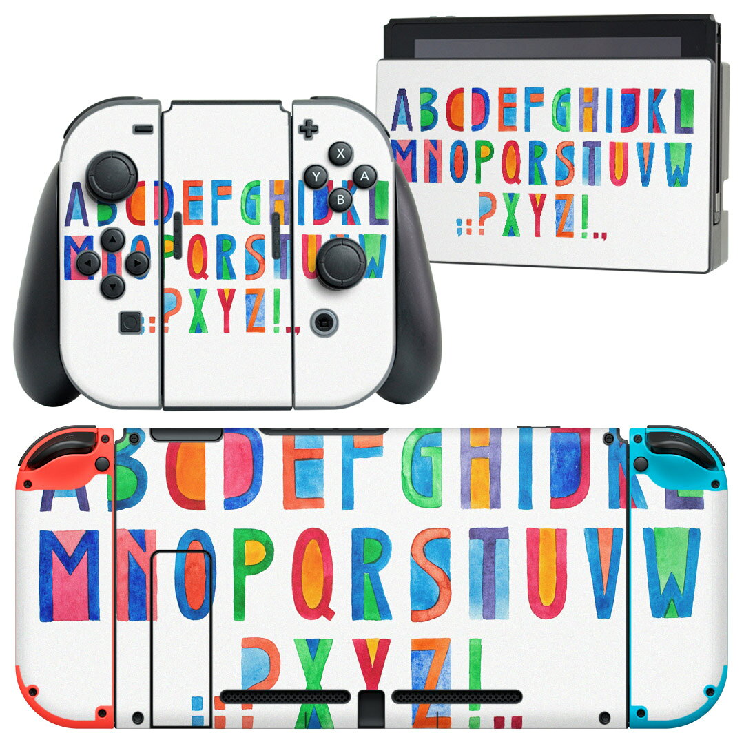 製品名 Nintendo Switch 本体裏面＆ドック正面＆ジョイコン専用 デザインスキンシール セット内容 Nintendo Switch 本体＆ドック＆ジョイコン用スキンシール（各1枚） ニンテンドースイッチ専用です。携帯機のSwitch LiteやProコンには対応していません。 商品特徴 再剥離性シートを素材に採用し、細かな位置調整がしやすく貼り直しが容易です。専用の業務プリンターを使い、商品画像と遜色のない美しい印刷仕上がり。 注意事項 画像はサンプルですので、ご覧の環境によっては多少色味に違いを感じる場合がございます。 イメージと違った、モニターと色味が異なるという理由での交換や返金はご対応出来かねます。スキンシールのみの販売で、ニンテンドースイッチ本体などは付属しません。シワができた場合、ドライヤーなどで軽く温め、外側に向けてシワを伸ばすように貼ってください。初回貼付時の位置調整や貼り直しは可能ですが、しっかりと押し付けて接着させた後の再剥離、再利用は保証しておりません。また接着部に油分や汚れが付着しますと角の部分は剥がれやすくなりますので、貼付時はあまり触れないようにご注意ください。無地のセミグロスシートにデザインをプリントした商品で、デコなどの加工はございません。 凹凸や光沢があるように見えたり布地や金属を素材にしたように見える商品もありますが、デザインの図版によるものです。印刷時に微妙な画像のズレが生じる場合がございます。ご注文後に1点1点制作する受注生産品の為、不良品以外のご返品や交換は固くお断りします。当店における繰り返しの実機テストでは問題ありませんでしたが、経過年数や使用環境により、シールを剥がす際に本体の塗装が一部剥がれる可能性があります。恐れ入りますが、万が一そのような状況になった場合でも当店ではゲーム機本体の保証は出来かねますので、予めご理解の上お求めください。 商品発送 完全受注生産のハンドメイド商品となりますので、既製品と比べて発送までお時間を頂いています。 基本的に決済確認後2?3営業日、最大で10営業日での発送となります。繁忙期や休業日明けの場合はさらに時間がかかる場合があります。 その際には別途メールにてご連絡致します。メール便の場合、発送日から到着までに2?4日ほどかかる場合が多く、紛失などの保障もご対応できかねます。あらかじめご了承下さい。