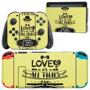 igsticker Nintendo Switch 用 デザインスキンシール 任天堂 ニンテンドー スイッチ 専用 本体ドック Joy-Con Joycon ジョイコン 専用 ゲーム機 カバー アクセサリー フィルム ステッカー 013506 眼鏡 ハット 文字(2)