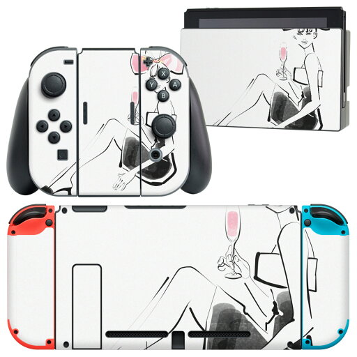 igsticker Nintendo Switch 用 デザインスキンシール 任天堂 ニンテンドー スイッチ 専用 本体ドック Joy-Con Joycon ジョイコン 専用 ゲーム機 カバー アクセサリー フィルム ステッカー 013715 ガーリー 人物 リボン igsticker Nintendo Switch 用 デザインスキンシール 任天堂 ニンテンドー スイッチ 専用 本体ドック Joy-Con Joycon ジョイコン 専用 ゲーム機 カバー アクセサリー フィルム ステッカー 013715 ガーリー 人物 リボン