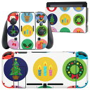 igsticker Nintendo Switch 用 デザインスキンシール 任天堂 ニンテンドー スイッチ 専用 本体ドック Joy-Con Joycon ジョイコン 専用 ゲーム機 カバー アクセサリー フィルム ステッカー 013809 クリスマス サンタ トナカイ