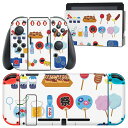 igsticker Nintendo Switch 用 デザインスキンシール 任天堂 ニンテンドー スイッチ 専用 本体ドック Joy-Con Joycon ジョイコン 専用 ゲーム機 カバー アクセサリー フィルム ステッカー 014120 夏 祭り うちわ