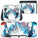 igsticker Nintendo Switch 用 デザインスキンシール 任天堂 ニンテンドー スイッチ 専用 本体ドック Joy-Con Joycon ジョイコン 専用 ゲーム機 カバー アクセサリー フィルム ステッカー 014180 ヘッドホン 音楽 風景