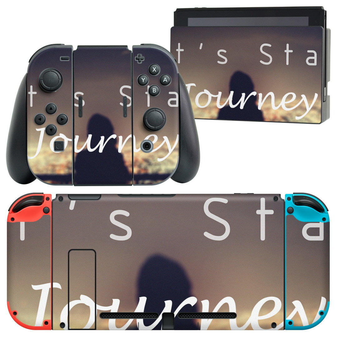 igsticker Nintendo Switch 用 デザインスキンシール 任天堂 ニンテンドー スイッチ 専用 本体ドック Joy-Con Joycon ジョイコン 専用 ゲーム機 カバー アクセサリー フィルム ステッカー 014242 英語 風景 メッセージ