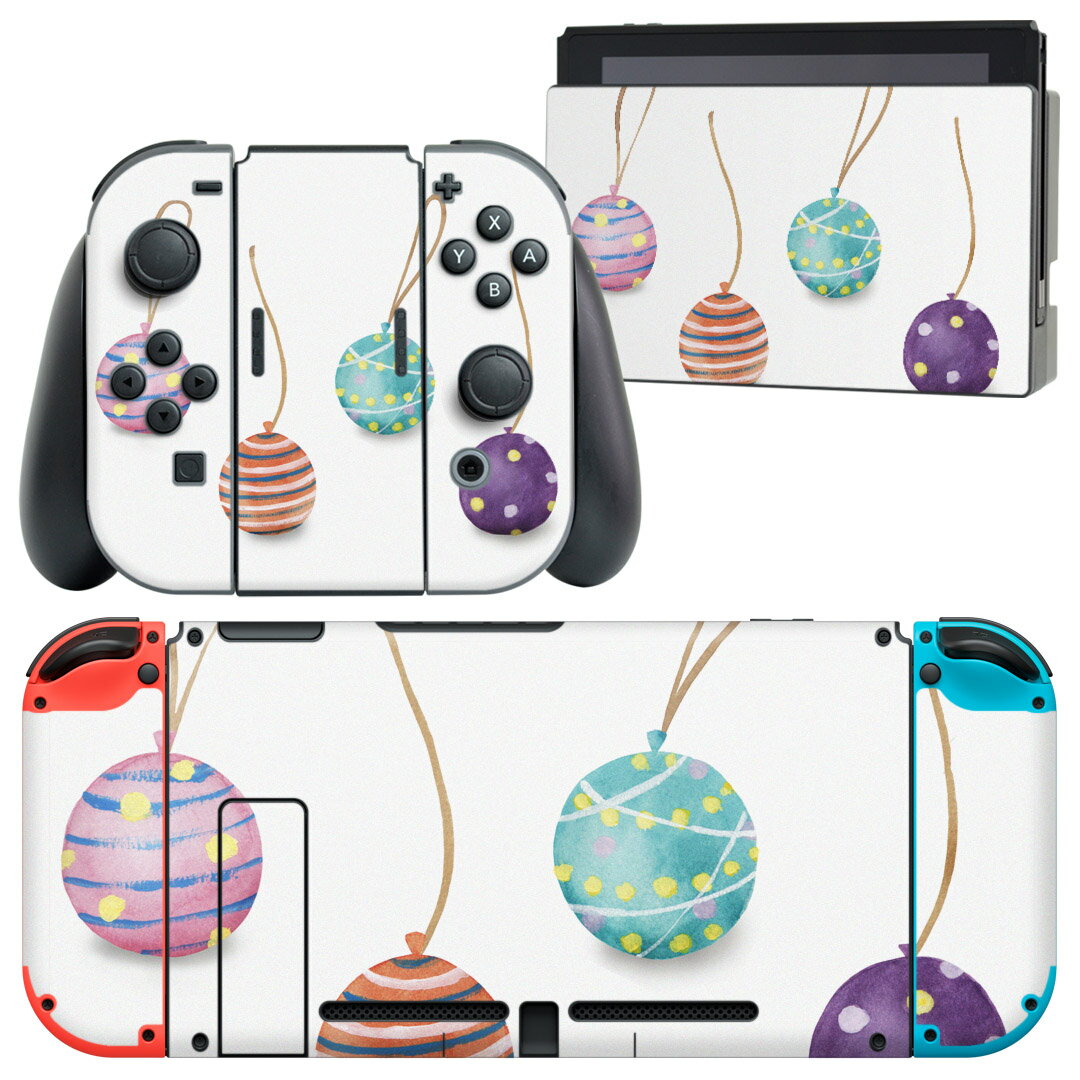 igsticker Nintendo Switch 用 デザインスキンシール 任天堂 ニンテンドー スイッチ 専用 本体ドック Joy-Con Joycon ジョイコン 専用 ゲーム機 カバー アクセサリー フィルム ステッカー 014286 水風船 祭り 夏
