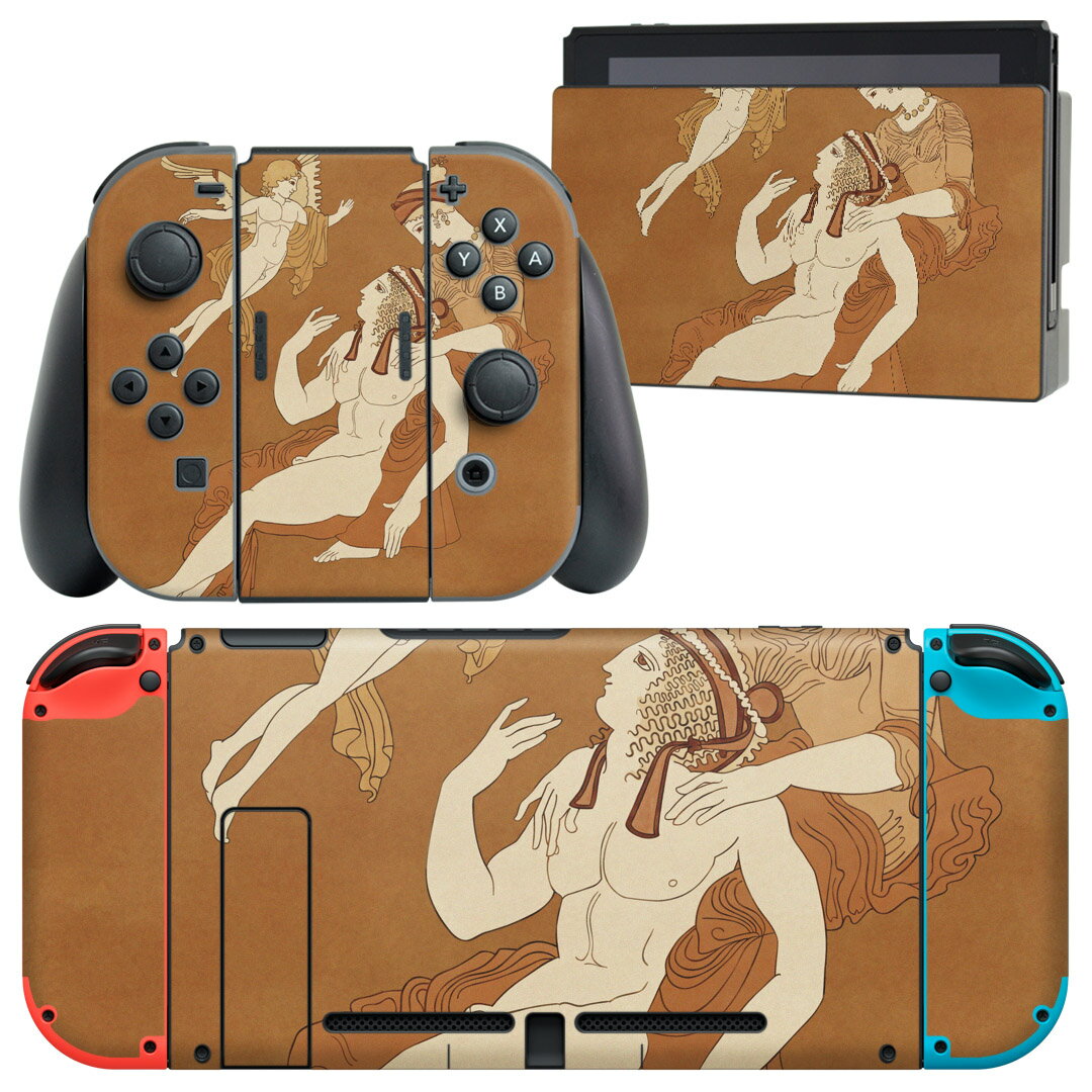 igsticker Nintendo Switch 用 デザインスキンシール 任天堂 ニンテンドー スイッチ 専用 本体ドック Joy-Con Joycon ジョイコン 専用 ゲーム機 カバー アクセサリー フィルム ステッカー 014379 人物　歴史　天使