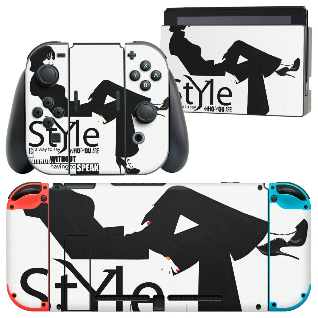 製品名 Nintendo Switch 本体裏面＆ドック正面＆ジョイコン専用 デザインスキンシール セット内容 Nintendo Switch 本体＆ドック＆ジョイコン用スキンシール（各1枚） ニンテンドースイッチ専用です。携帯機のSwitch LiteやProコンには対応していません。 商品特徴 再剥離性シートを素材に採用し、細かな位置調整がしやすく貼り直しが容易です。専用の業務プリンターを使い、商品画像と遜色のない美しい印刷仕上がり。 注意事項 画像はサンプルですので、ご覧の環境によっては多少色味に違いを感じる場合がございます。 イメージと違った、モニターと色味が異なるという理由での交換や返金はご対応出来かねます。スキンシールのみの販売で、ニンテンドースイッチ本体などは付属しません。シワができた場合、ドライヤーなどで軽く温め、外側に向けてシワを伸ばすように貼ってください。初回貼付時の位置調整や貼り直しは可能ですが、しっかりと押し付けて接着させた後の再剥離、再利用は保証しておりません。また接着部に油分や汚れが付着しますと角の部分は剥がれやすくなりますので、貼付時はあまり触れないようにご注意ください。無地のセミグロスシートにデザインをプリントした商品で、デコなどの加工はございません。 凹凸や光沢があるように見えたり布地や金属を素材にしたように見える商品もありますが、デザインの図版によるものです。印刷時に微妙な画像のズレが生じる場合がございます。ご注文後に1点1点制作する受注生産品の為、不良品以外のご返品や交換は固くお断りします。当店における繰り返しの実機テストでは問題ありませんでしたが、経過年数や使用環境により、シールを剥がす際に本体の塗装が一部剥がれる可能性があります。恐れ入りますが、万が一そのような状況になった場合でも当店ではゲーム機本体の保証は出来かねますので、予めご理解の上お求めください。 商品発送 完全受注生産のハンドメイド商品となりますので、既製品と比べて発送までお時間を頂いています。 基本的に決済確認後2?3営業日、最大で10営業日での発送となります。繁忙期や休業日明けの場合はさらに時間がかかる場合があります。 その際には別途メールにてご連絡致します。メール便の場合、発送日から到着までに2?4日ほどかかる場合が多く、紛失などの保障もご対応できかねます。あらかじめご了承下さい。