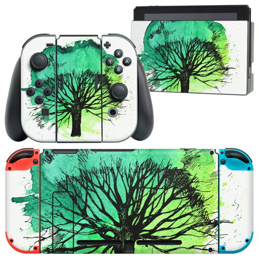 igsticker Nintendo Switch 用 デザインスキンシール 任天堂 ニンテンドー スイッチ 専用 本体ドック Joy-Con Joycon ジョイコン 専用 ゲーム機 カバー アクセサリー フィルム ステッカー 014487 木 イラスト 緑 igsticker Nintendo Switch 用 デザインスキンシール 任天堂 ニンテンドー スイッチ 専用 本体ドック Joy-Con Joycon ジョイコン 専用 ゲーム機 カバー アクセサリー フィルム ステッカー 014487 木 イラスト 緑