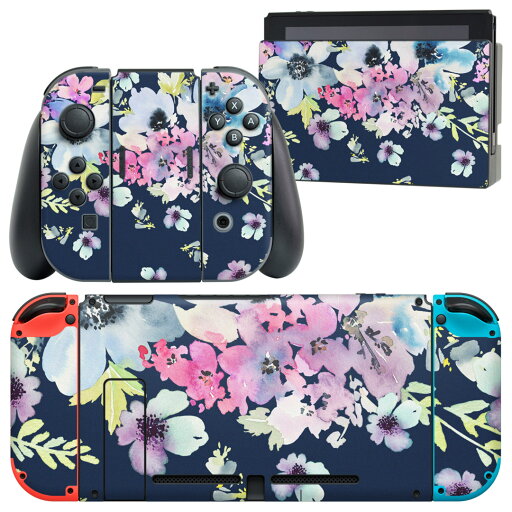 igsticker Nintendo Switch 用 デザインスキンシール 任天堂 ニンテンドー スイッチ 専用 本体ドック Joy-Con Joycon ジョイコン 専用 ゲーム機 カバー アクセサリー フィルム ステッカー 014554 花 カラフル igsticker Nintendo Switch 用 デザインスキンシール 任天堂 ニンテンドー スイッチ 専用 本体ドック Joy-Con Joycon ジョイコン 専用 ゲーム機 カバー アクセサリー フィルム ステッカー 014554 花 カラフル