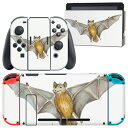 igsticker Nintendo Switch 用 デザインスキンシール 任天堂 ニンテンドー スイッチ 専用 本体ドック Joy-Con Joycon ジョイコン 専用 ゲーム機 カバー アクセサリー フィルム ステッカー 014710 ハロウィン コウモリ