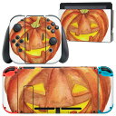 igsticker Nintendo Switch 用 デザインスキンシール 任天堂 ニンテンドー スイッチ 専用 本体ドック Joy-Con Joycon ジョイコン 専用 ゲーム機 カバー アクセサリー フィルム ステッカー 014714 ハロウィン かぼちゃ