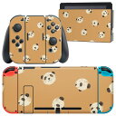 igsticker Nintendo Switch 用 デザインスキンシール 任天堂 ニンテンドー スイッチ 専用 本体ドック Joy-Con Joycon ジョイコン 専用 ゲーム機 カバー アクセサリー フィルム ステッカー 014720 パンダ 動物 アニマル