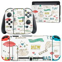 igsticker Nintendo Switch 用 デザインスキンシール 任天堂 ニンテンドー スイッチ 専用 本体ドック Joy-Con Joycon ジョイコン 専用 ゲーム機 カバー アクセサリー フィルム ステッカー 014743 英語　フラッグ　カラフル