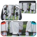 igsticker Nintendo Switch 用 デザインスキンシール 任天堂 ニンテンドー スイッチ 専用 本体ドック Joy-Con Joycon ジョイコン 専用 ゲーム機 カバー アクセサリー フィルム ステッカー 014843 野球 運動