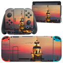 igsticker Nintendo Switch 用 デザインスキンシール 任天堂 ニンテンドー スイッチ 専用 本体ドック Joy-Con Joycon ジョイコン 専用 ゲーム機 カバー アクセサリー フィルム ステッカー 014908 景色 夜景 建物(2)