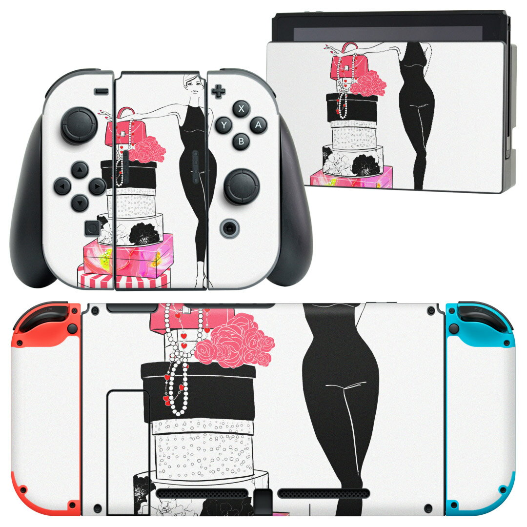 igsticker Nintendo Switch 用 デザインスキンシール 任天堂 ニンテンドー スイッチ 専用 本体ドック Joy-Con Joycon ジ...