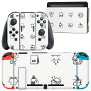 igsticker Nintendo Switch 用 デザインスキンシール 任天堂 ニンテンドー スイッチ 専用 本体ドック Joy-Con Joycon ジョイコン 専用 ゲーム機 カバー アクセサリー フィルム ステッカー 015581 服 アイコン バッチ(2)
