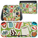 igsticker Nintendo Switch 用 デザインスキンシール 任天堂 ニンテンドー スイッチ 専用 本体ドック Joy-Con Joycon ジョイコン 専用 ゲーム機 カバー アクセサリー フィルム ステッカー 015711 野球 運動 球技