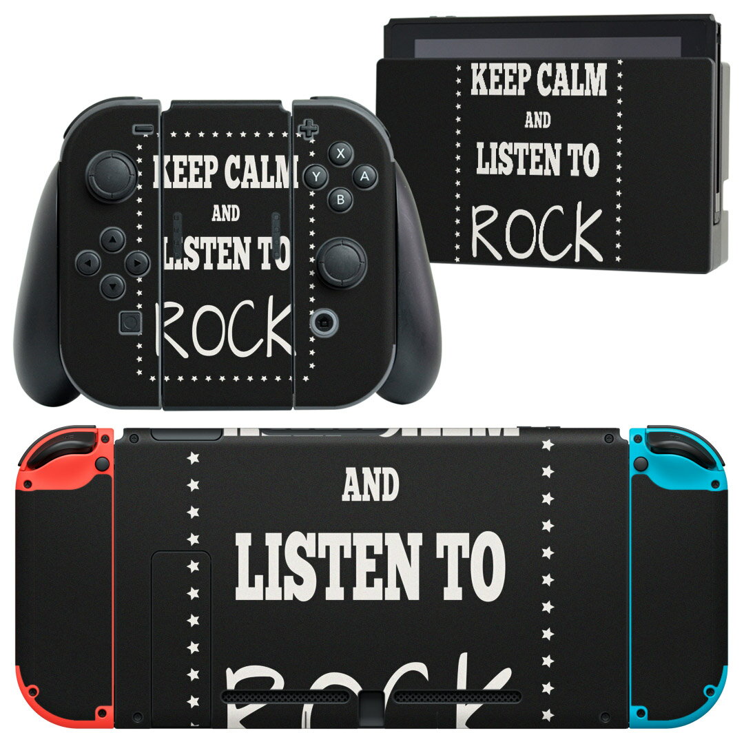 igsticker Nintendo Switch 用 デザインスキンシール 任天堂 ニンテンドー スイッチ 専用 本体ドック Joy-Con Joycon ジョイコン 専用 ゲーム機 カバー アクセサリー フィルム ステッカー 015764 英語