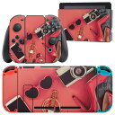 igsticker Nintendo Switch 用 デザインスキンシール 任天堂 ニンテンドー スイッチ 専用 本体ドック Joy-Con Joycon ジョイコン 専用 ゲーム機 カバー アクセサリー フィルム ステッカー 015784 おしゃれ　ヒール　ジーパン