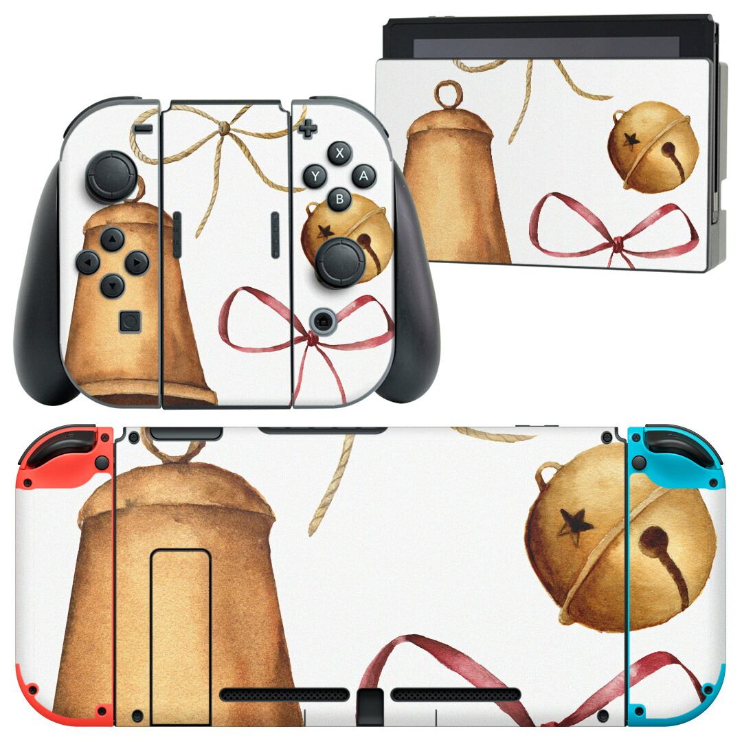 製品名 Nintendo Switch 本体裏面＆ドック正面＆ジョイコン専用 デザインスキンシール セット内容 Nintendo Switch 本体＆ドック＆ジョイコン用スキンシール（各1枚） ニンテンドースイッチ専用です。携帯機のSwitch LiteやProコンには対応していません。 商品特徴 再剥離性シートを素材に採用し、細かな位置調整がしやすく貼り直しが容易です。専用の業務プリンターを使い、商品画像と遜色のない美しい印刷仕上がり。 注意事項 画像はサンプルですので、ご覧の環境によっては多少色味に違いを感じる場合がございます。 イメージと違った、モニターと色味が異なるという理由での交換や返金はご対応出来かねます。スキンシールのみの販売で、ニンテンドースイッチ本体などは付属しません。シワができた場合、ドライヤーなどで軽く温め、外側に向けてシワを伸ばすように貼ってください。初回貼付時の位置調整や貼り直しは可能ですが、しっかりと押し付けて接着させた後の再剥離、再利用は保証しておりません。また接着部に油分や汚れが付着しますと角の部分は剥がれやすくなりますので、貼付時はあまり触れないようにご注意ください。無地のセミグロスシートにデザインをプリントした商品で、デコなどの加工はございません。 凹凸や光沢があるように見えたり布地や金属を素材にしたように見える商品もありますが、デザインの図版によるものです。印刷時に微妙な画像のズレが生じる場合がございます。ご注文後に1点1点制作する受注生産品の為、不良品以外のご返品や交換は固くお断りします。当店における繰り返しの実機テストでは問題ありませんでしたが、経過年数や使用環境により、シールを剥がす際に本体の塗装が一部剥がれる可能性があります。恐れ入りますが、万が一そのような状況になった場合でも当店ではゲーム機本体の保証は出来かねますので、予めご理解の上お求めください。 商品発送 完全受注生産のハンドメイド商品となりますので、既製品と比べて発送までお時間を頂いています。 基本的に決済確認後2?3営業日、最大で10営業日での発送となります。繁忙期や休業日明けの場合はさらに時間がかかる場合があります。 その際には別途メールにてご連絡致します。メール便の場合、発送日から到着までに2?4日ほどかかる場合が多く、紛失などの保障もご対応できかねます。あらかじめご了承下さい。