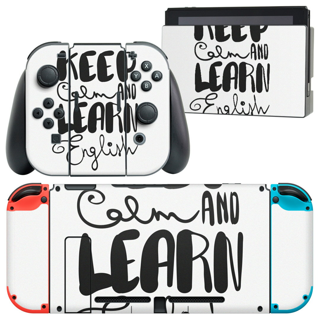 igsticker Nintendo Switch 用 デザインスキンシール 任天堂 ニンテンドー スイッチ 専用 本体ドック Joy-Con Joycon ジョイコン 専用 ゲーム機 カバー アクセサリー フィルム ステッカー 015903 文字 英字 おしゃれ