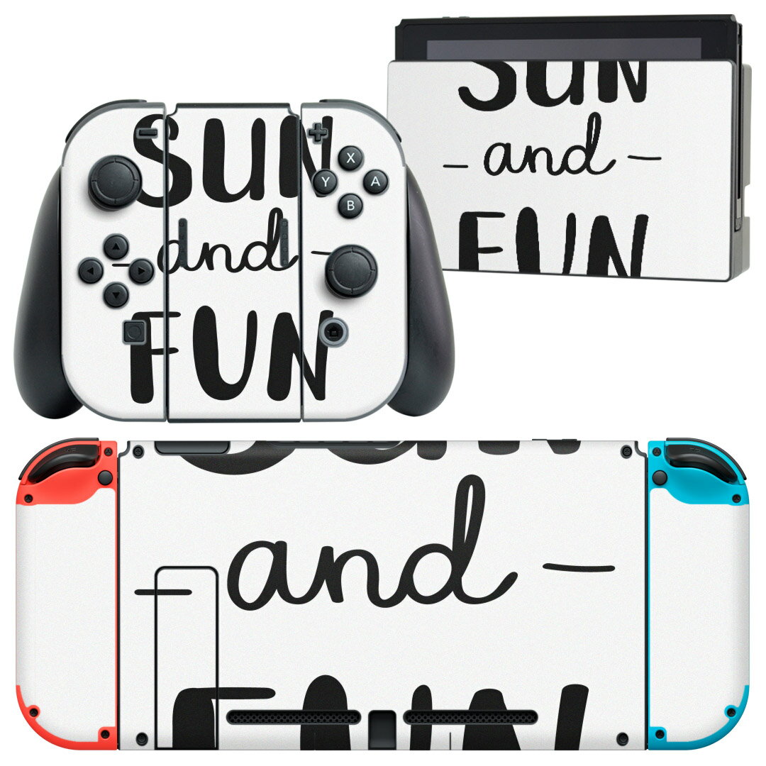 igsticker Nintendo Switch 用 デザインスキンシール 任天堂 ニンテンドー スイッチ 専用 本体ドック Joy-Con Joycon ジョイコン 専用 ゲーム機 カバー アクセサリー フィルム ステッカー 015936 文字 英字 おしゃれ