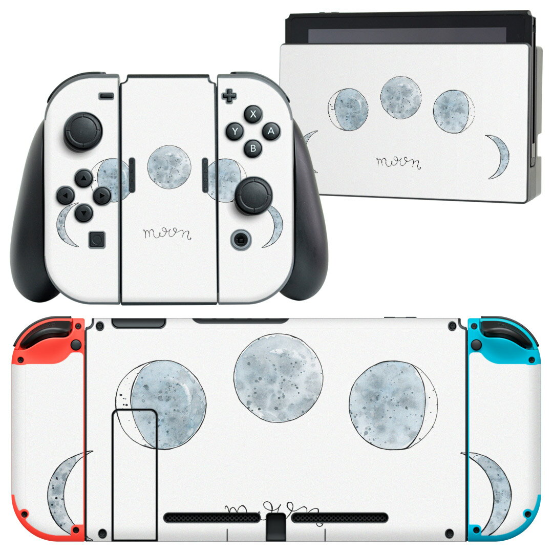 製品名 Nintendo Switch 本体裏面＆ドック正面＆ジョイコン専用 デザインスキンシール セット内容 Nintendo Switch 本体＆ドック＆ジョイコン用スキンシール（各1枚） ニンテンドースイッチ専用です。携帯機のSwitch LiteやProコンには対応していません。 商品特徴 再剥離性シートを素材に採用し、細かな位置調整がしやすく貼り直しが容易です。専用の業務プリンターを使い、商品画像と遜色のない美しい印刷仕上がり。 注意事項 画像はサンプルですので、ご覧の環境によっては多少色味に違いを感じる場合がございます。 イメージと違った、モニターと色味が異なるという理由での交換や返金はご対応出来かねます。スキンシールのみの販売で、ニンテンドースイッチ本体などは付属しません。シワができた場合、ドライヤーなどで軽く温め、外側に向けてシワを伸ばすように貼ってください。初回貼付時の位置調整や貼り直しは可能ですが、しっかりと押し付けて接着させた後の再剥離、再利用は保証しておりません。また接着部に油分や汚れが付着しますと角の部分は剥がれやすくなりますので、貼付時はあまり触れないようにご注意ください。無地のセミグロスシートにデザインをプリントした商品で、デコなどの加工はございません。 凹凸や光沢があるように見えたり布地や金属を素材にしたように見える商品もありますが、デザインの図版によるものです。印刷時に微妙な画像のズレが生じる場合がございます。ご注文後に1点1点制作する受注生産品の為、不良品以外のご返品や交換は固くお断りします。当店における繰り返しの実機テストでは問題ありませんでしたが、経過年数や使用環境により、シールを剥がす際に本体の塗装が一部剥がれる可能性があります。恐れ入りますが、万が一そのような状況になった場合でも当店ではゲーム機本体の保証は出来かねますので、予めご理解の上お求めください。 商品発送 完全受注生産のハンドメイド商品となりますので、既製品と比べて発送までお時間を頂いています。 基本的に決済確認後2?3営業日、最大で10営業日での発送となります。繁忙期や休業日明けの場合はさらに時間がかかる場合があります。 その際には別途メールにてご連絡致します。メール便の場合、発送日から到着までに2?4日ほどかかる場合が多く、紛失などの保障もご対応できかねます。あらかじめご了承下さい。