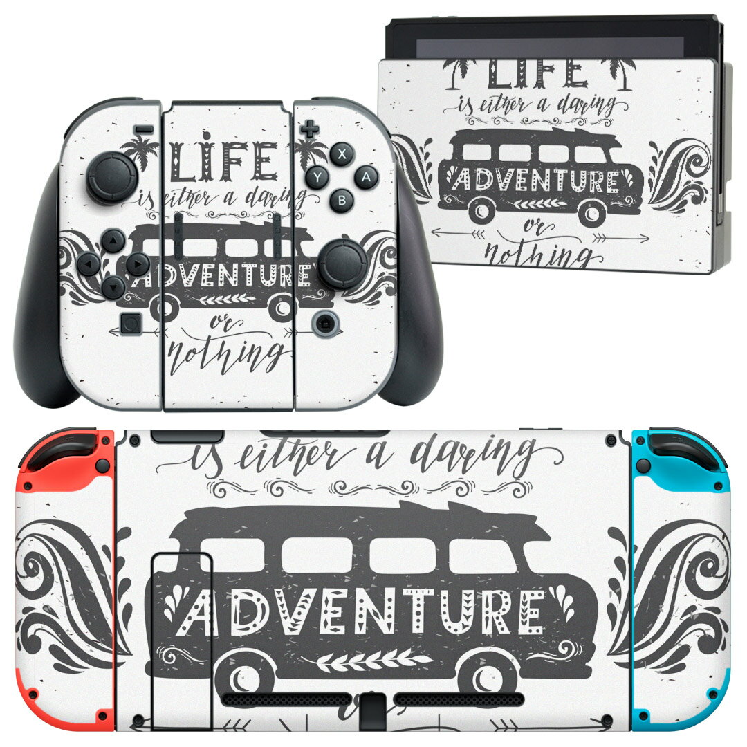igsticker Nintendo Switch 用 デザインスキンシール 任天堂 ニンテンドー スイッチ 専用 本体ドック Joy-Con Joycon ジョイコン 専用 ゲーム機 カバー アクセサリー フィルム ステッカー 016144 車　英語