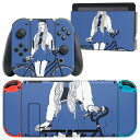 igsticker Nintendo Switch 用 デザインスキンシール 任天堂 ニンテンドー スイッチ 専用 本体ドック Joy-Con Joycon ジョイコン 専用 ゲーム機 カバー アクセサリー フィルム ステッカー 016145 女の子 イラスト(2)