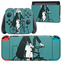 igsticker Nintendo Switch 用 デザインスキンシール 任天堂 ニンテンドー スイッチ 専用 本体ドック Joy-Con Joycon ジョイコン 専用 ゲーム機 カバー アクセサリー フィルム ステッカー 016146 女の子　イラスト