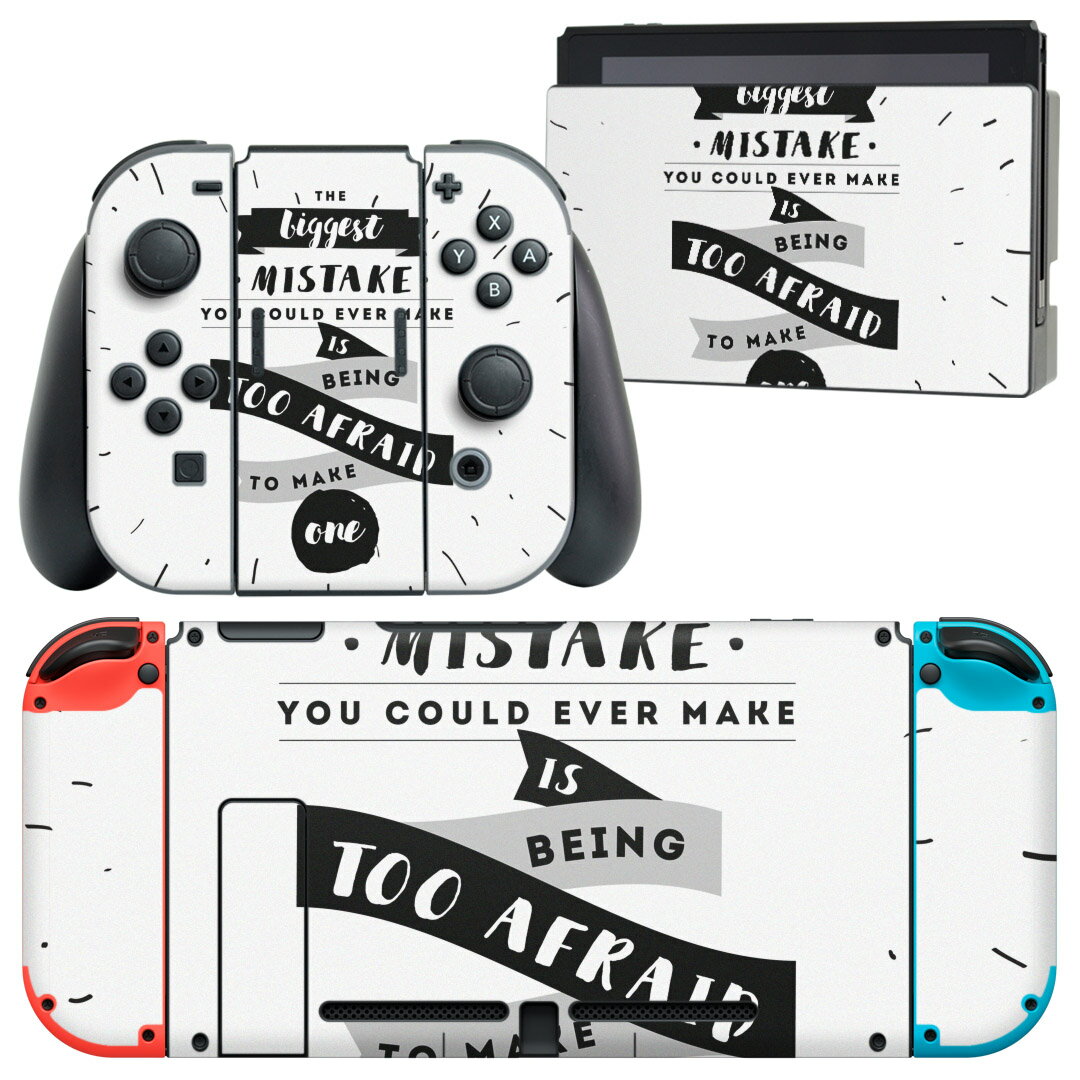 igsticker Nintendo Switch 用 デザインスキンシール 任天堂 ニンテンドー スイッチ 専用 本体ドック Joy-Con Joycon ジョイコン 専用 ゲーム機 カバー アクセサリー フィルム ステッカー 016276 英語