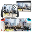 igsticker Nintendo Switch 用 デザインスキンシール 任天堂 ニンテンドー スイッチ 専用 本体ドック Joy-Con Joycon ジョイコン 専用 ゲーム機 カバー アクセサリー フィルム ステッカー 016301 街並み 色彩