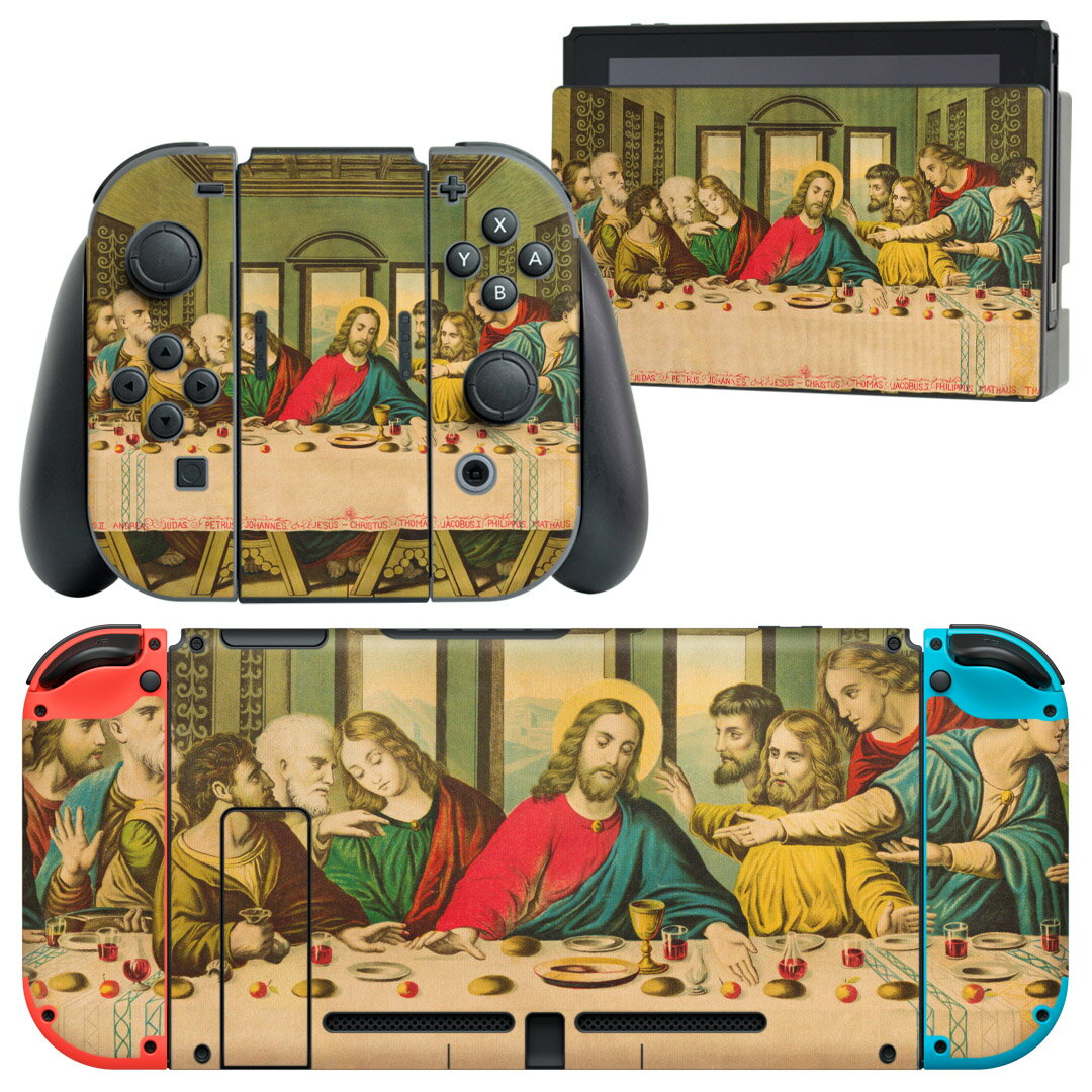 igsticker Nintendo Switch 用 デザインスキンシール 任天堂 ニンテンドー スイッチ 専用 本体ドック Joy-Con Joycon ジョイコン 専用 ゲーム機 カバー アクセサリー フィルム ステッカー 016394 絵画