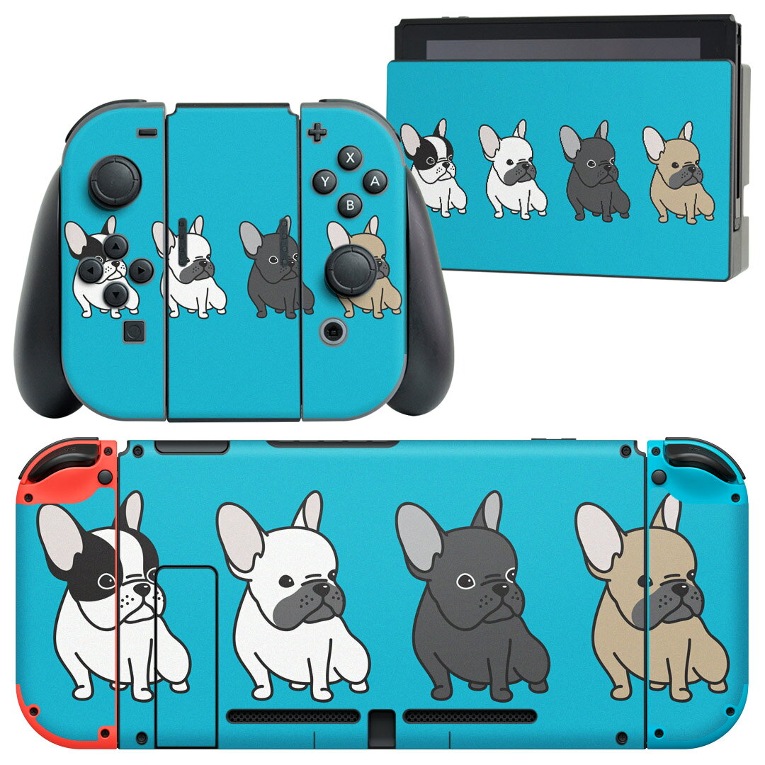 製品名 Nintendo Switch 本体裏面＆ドック正面＆ジョイコン専用 デザインスキンシール セット内容 Nintendo Switch 本体＆ドック＆ジョイコン用スキンシール（各1枚） ニンテンドースイッチ専用です。携帯機のSwitch LiteやProコンには対応していません。 商品特徴 再剥離性シートを素材に採用し、細かな位置調整がしやすく貼り直しが容易です。専用の業務プリンターを使い、商品画像と遜色のない美しい印刷仕上がり。 注意事項 画像はサンプルですので、ご覧の環境によっては多少色味に違いを感じる場合がございます。 イメージと違った、モニターと色味が異なるという理由での交換や返金はご対応出来かねます。スキンシールのみの販売で、ニンテンドースイッチ本体などは付属しません。シワができた場合、ドライヤーなどで軽く温め、外側に向けてシワを伸ばすように貼ってください。初回貼付時の位置調整や貼り直しは可能ですが、しっかりと押し付けて接着させた後の再剥離、再利用は保証しておりません。また接着部に油分や汚れが付着しますと角の部分は剥がれやすくなりますので、貼付時はあまり触れないようにご注意ください。無地のセミグロスシートにデザインをプリントした商品で、デコなどの加工はございません。 凹凸や光沢があるように見えたり布地や金属を素材にしたように見える商品もありますが、デザインの図版によるものです。印刷時に微妙な画像のズレが生じる場合がございます。ご注文後に1点1点制作する受注生産品の為、不良品以外のご返品や交換は固くお断りします。当店における繰り返しの実機テストでは問題ありませんでしたが、経過年数や使用環境により、シールを剥がす際に本体の塗装が一部剥がれる可能性があります。恐れ入りますが、万が一そのような状況になった場合でも当店ではゲーム機本体の保証は出来かねますので、予めご理解の上お求めください。 商品発送 完全受注生産のハンドメイド商品となりますので、既製品と比べて発送までお時間を頂いています。 基本的に決済確認後2?3営業日、最大で10営業日での発送となります。繁忙期や休業日明けの場合はさらに時間がかかる場合があります。 その際には別途メールにてご連絡致します。メール便の場合、発送日から到着までに2?4日ほどかかる場合が多く、紛失などの保障もご対応できかねます。あらかじめご了承下さい。
