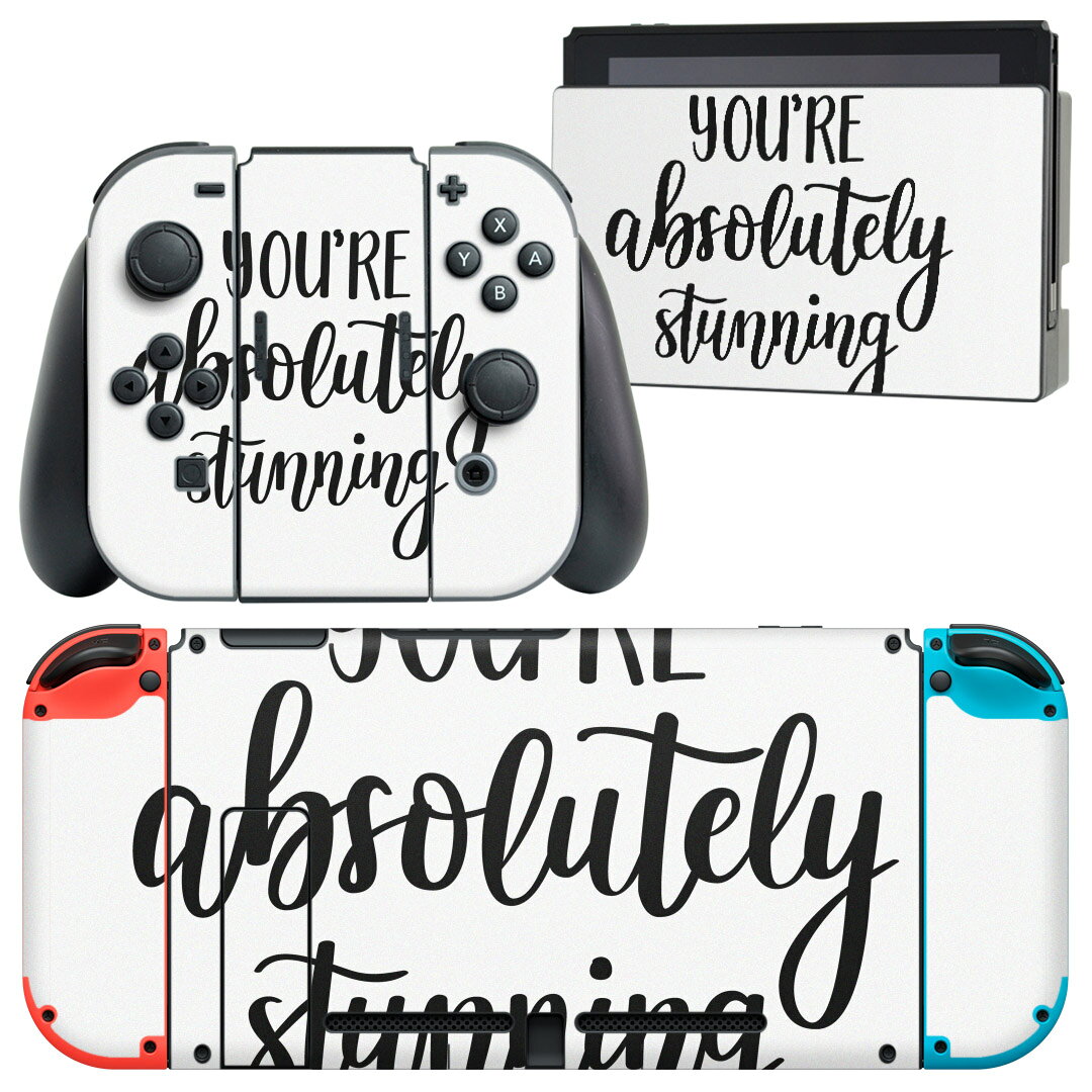 製品名 Nintendo Switch 本体裏面＆ドック正面＆ジョイコン専用 デザインスキンシール セット内容 Nintendo Switch 本体＆ドック＆ジョイコン用スキンシール（各1枚） ニンテンドースイッチ専用です。携帯機のSwitch LiteやProコンには対応していません。 商品特徴 再剥離性シートを素材に採用し、細かな位置調整がしやすく貼り直しが容易です。専用の業務プリンターを使い、商品画像と遜色のない美しい印刷仕上がり。 注意事項 画像はサンプルですので、ご覧の環境によっては多少色味に違いを感じる場合がございます。 イメージと違った、モニターと色味が異なるという理由での交換や返金はご対応出来かねます。スキンシールのみの販売で、ニンテンドースイッチ本体などは付属しません。シワができた場合、ドライヤーなどで軽く温め、外側に向けてシワを伸ばすように貼ってください。初回貼付時の位置調整や貼り直しは可能ですが、しっかりと押し付けて接着させた後の再剥離、再利用は保証しておりません。また接着部に油分や汚れが付着しますと角の部分は剥がれやすくなりますので、貼付時はあまり触れないようにご注意ください。無地のセミグロスシートにデザインをプリントした商品で、デコなどの加工はございません。 凹凸や光沢があるように見えたり布地や金属を素材にしたように見える商品もありますが、デザインの図版によるものです。印刷時に微妙な画像のズレが生じる場合がございます。ご注文後に1点1点制作する受注生産品の為、不良品以外のご返品や交換は固くお断りします。当店における繰り返しの実機テストでは問題ありませんでしたが、経過年数や使用環境により、シールを剥がす際に本体の塗装が一部剥がれる可能性があります。恐れ入りますが、万が一そのような状況になった場合でも当店ではゲーム機本体の保証は出来かねますので、予めご理解の上お求めください。 商品発送 完全受注生産のハンドメイド商品となりますので、既製品と比べて発送までお時間を頂いています。 基本的に決済確認後2?3営業日、最大で10営業日での発送となります。繁忙期や休業日明けの場合はさらに時間がかかる場合があります。 その際には別途メールにてご連絡致します。メール便の場合、発送日から到着までに2?4日ほどかかる場合が多く、紛失などの保障もご対応できかねます。あらかじめご了承下さい。